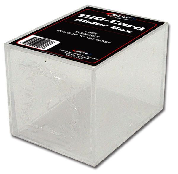 BCW 150-Card Slider Box Storage Box für 150 Karten Clear