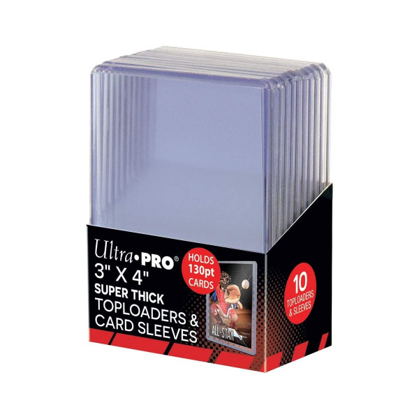 Ultra Pro - Toploader - 3" x 4" Super Thick 130PT (10 pieces)